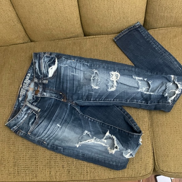 AMERICAN EAGLE 00 Distressed Jegging - Picture 1 of 5